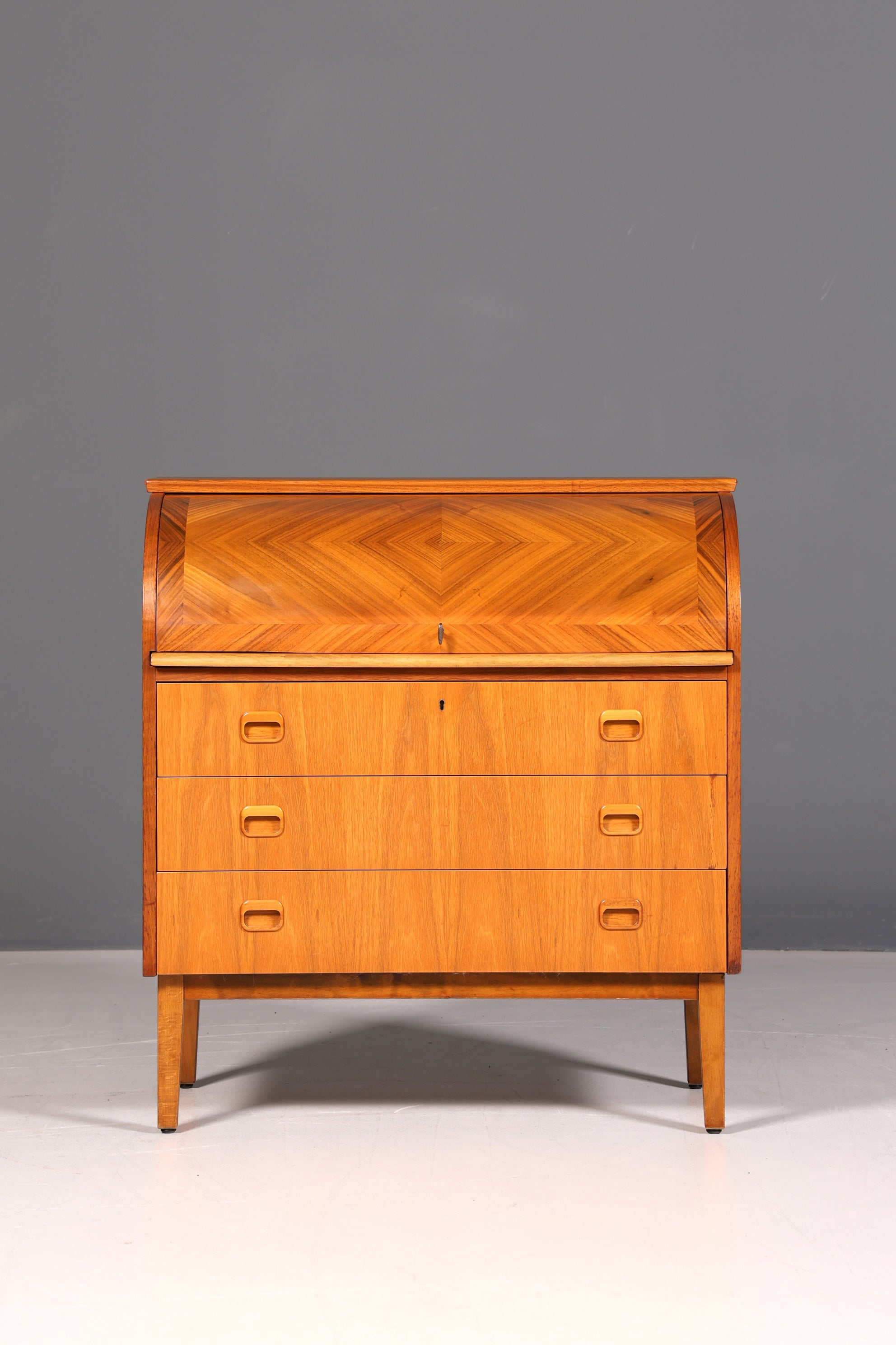 Wunderschöner Mid Century Rollladen Sekretär Danish Design Schreibkommode 60er Jahre