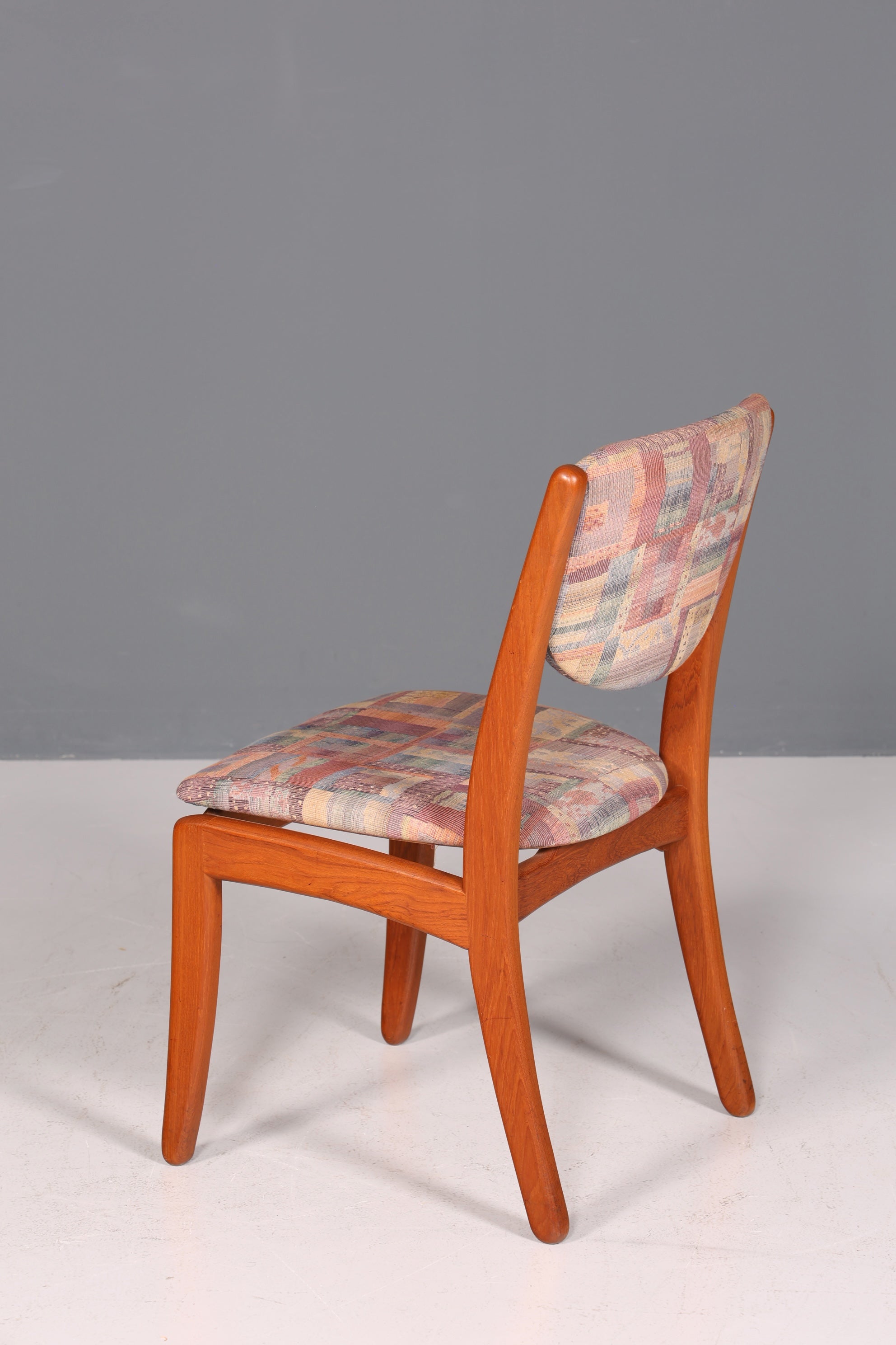 Schlichter Mid Century Stuhl Retro Esszimmer Stuhl Danish Design Küchenstuhl Teak Holz Sekretär Stuhl 2 von 2