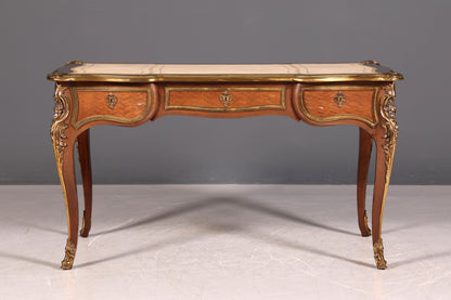 G078 Finish - Louis XV Barock Schreibtisch usw. Messing Zarge, Preis muss ich noch recherchieren