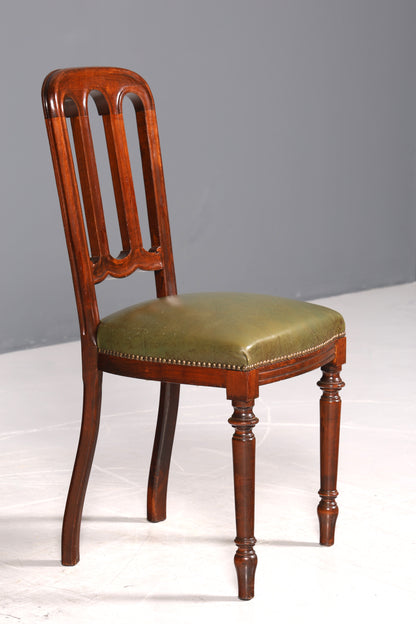 Wunderschöner Englischer Stuhl UK Küchenstuhl Antik Stil echt Leder Sekretär Stuhl Polsterstuhl