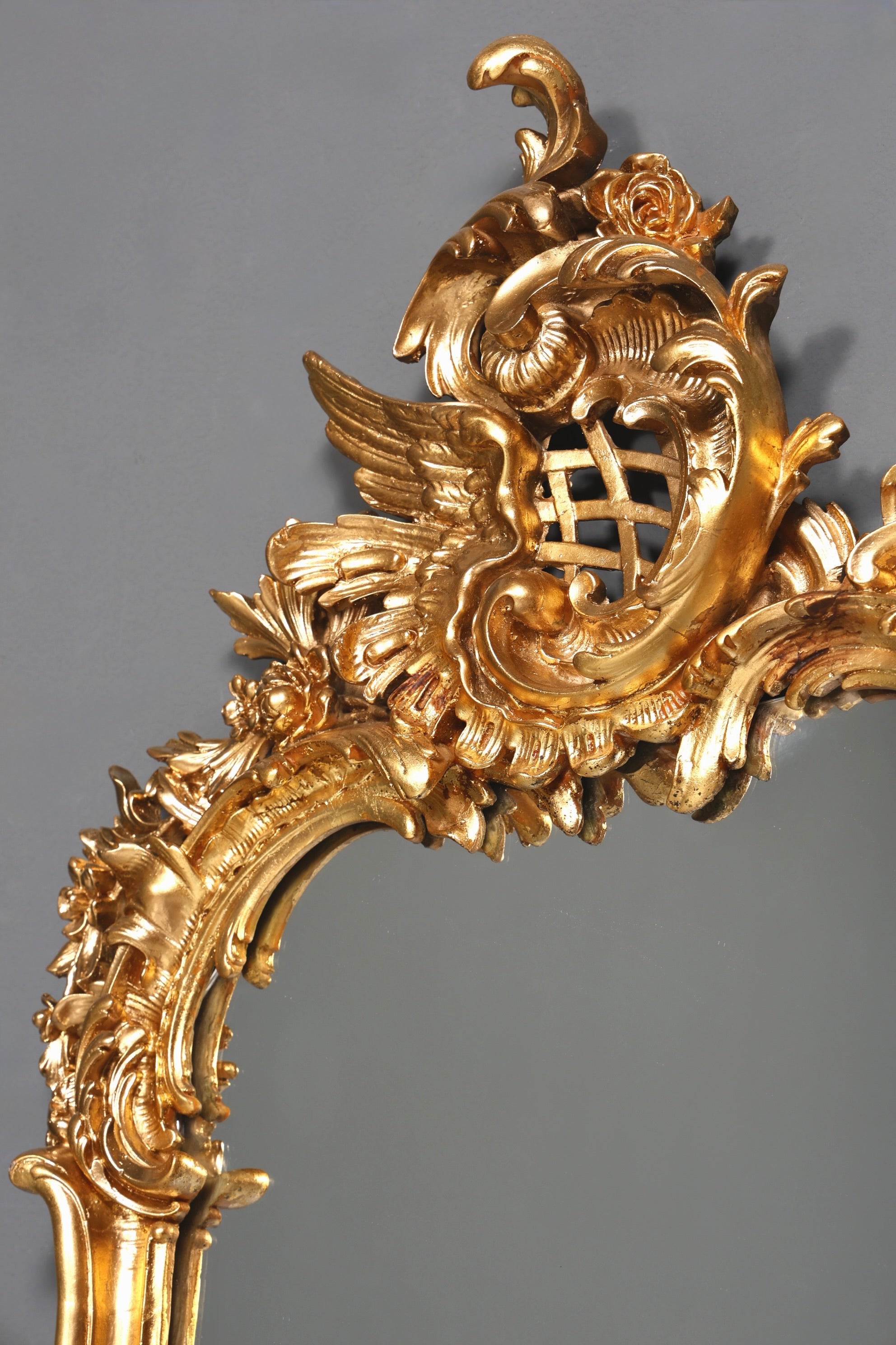 Traumhafter Prunk Barock Stil Standspiegel Gold Antik Stil Ornament Flurspiegel Spiegel