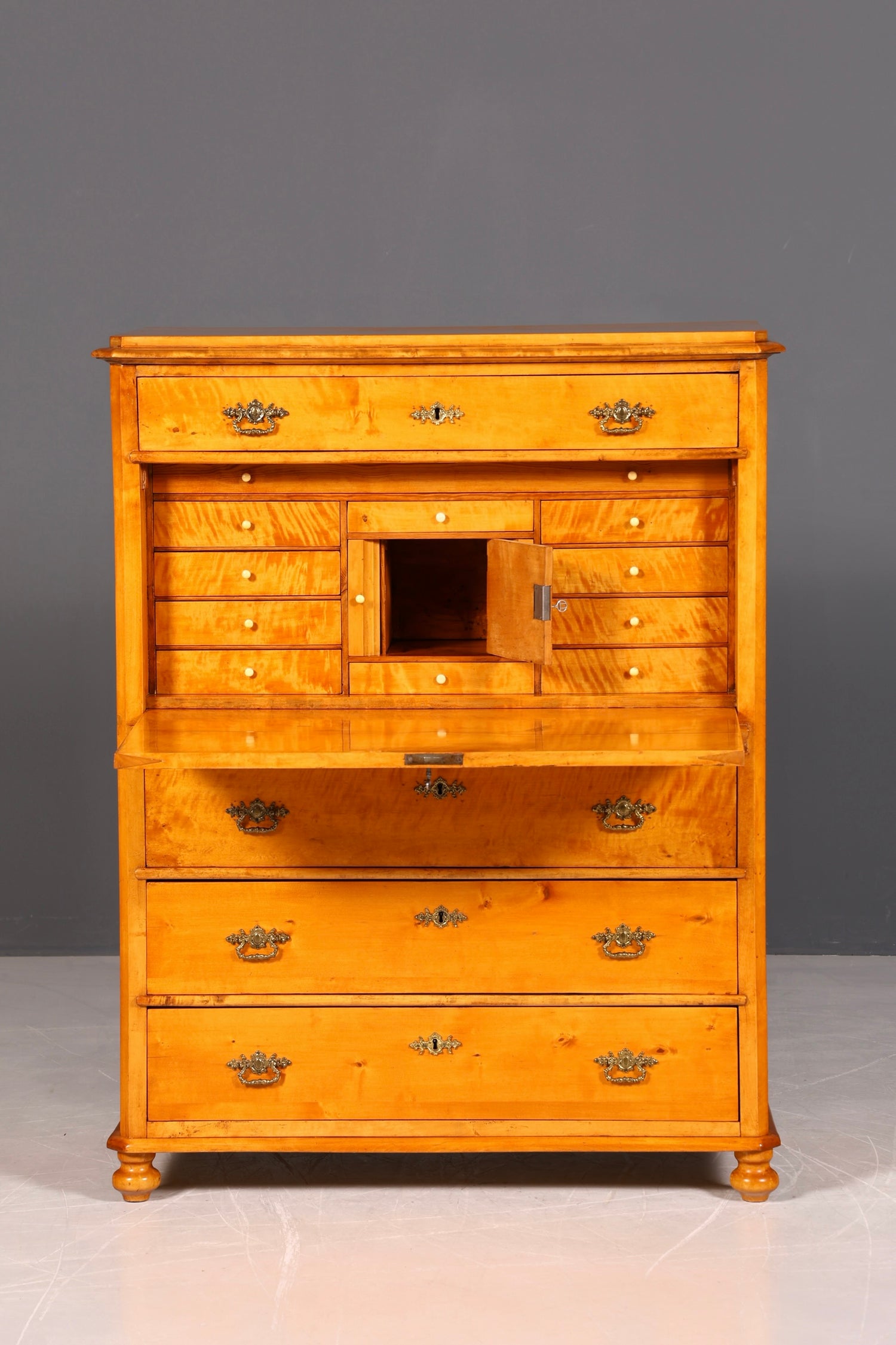 G106 Finish cm Wunderschöner Gründerzeit Sekretär Kommode Jugendstil Schubladenkommode Antik Vertiko