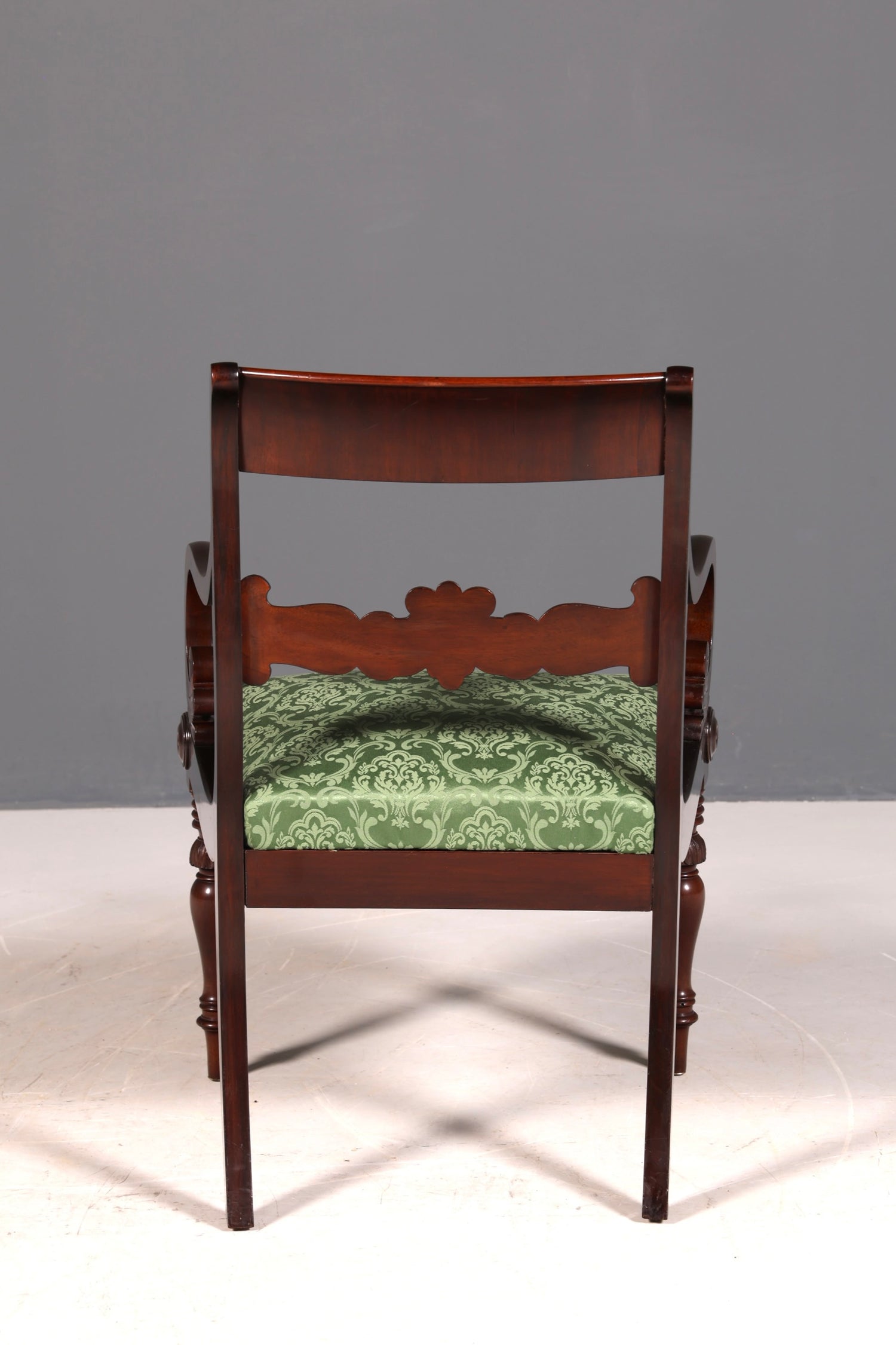 Wunderschöner Englischer Stuhl UK Küchenstuhl Antik Mahagoni Sekretär Stuhl Polsterstuhl 1 von 2