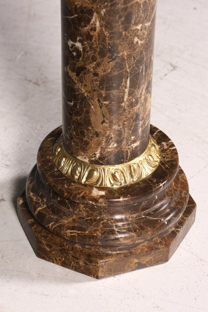 Wunderschöne Barock Stil Säule Louis XV Marmor Blumensäule Naturstein Braun Sockel Ablage 1 von 2