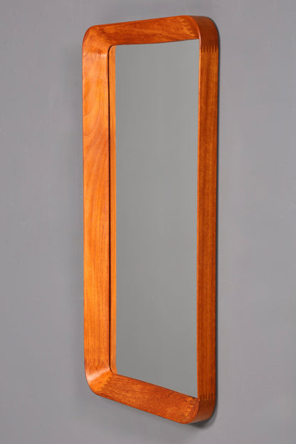 Wunderschöner Mid Century Spiegel Flur Wandspiegel Danish Design Spiegel Teak Holz Flurspiegel