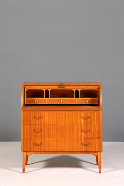 Wunderschöner Mid Century Rollladen Sekretär echt Holz Büro Schrank Vintage Schreibkommode