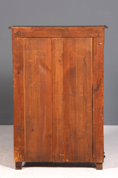 Traumhafte Louis Philippe Vitrine Antik Biedermeier Schrank echt Holz um 1880