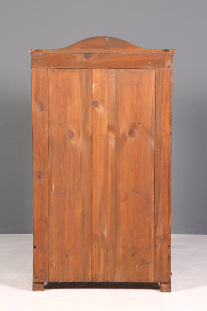 Traumhafte Louis Philippe Vitrine Antik Biedermeier Schrank echt Holz um 1880