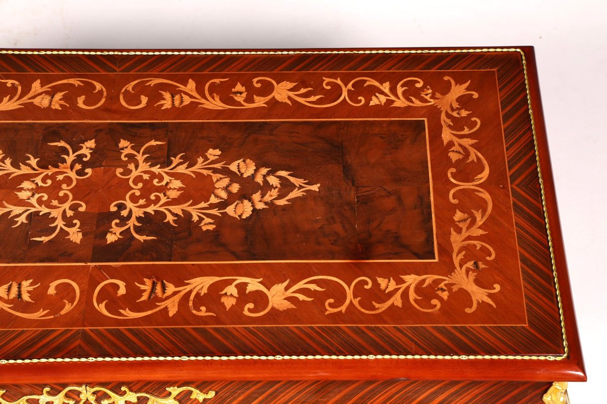 Traumhafter Barock Stil Couchtisch Intarsien Antik Messing Wohnzimmer Tisch Ablage