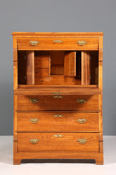 Edler Louis Philippe Sekretär um 1880 Gründerzeit Antik Schrank Chiffoniere Highboard