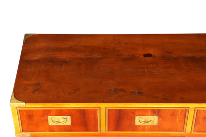 Traumhaftes XXL Maritim Sideboard Englische Schiffs Kommode Englisch Antik Schrank Military Chest