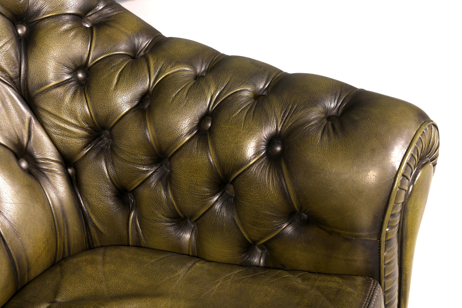 Stilvoller Original Chesterfield Sessel Englischer Armlehnsessel Echt Leder Herrensessel UK