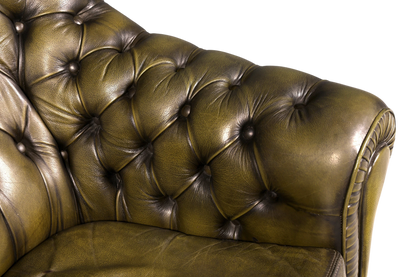 Stilvoller Original Chesterfield Sessel Englischer Armlehnsessel Echt Leder Herrensessel UK
