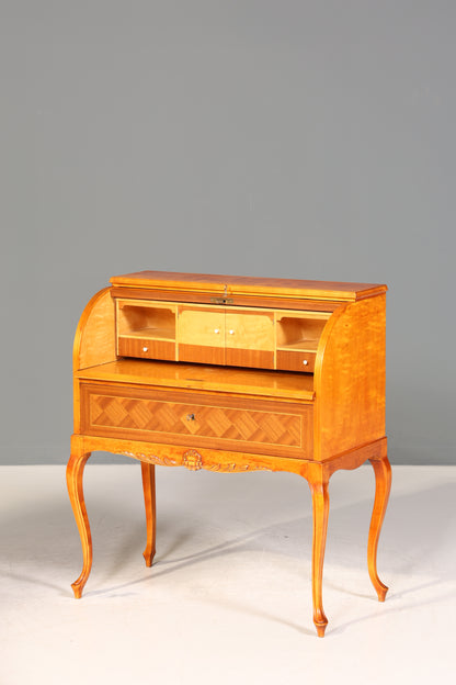 Wunderschöner Rollladen Sekretär Chippendale Stil um 1940 Büro Kommode Schreibkommode