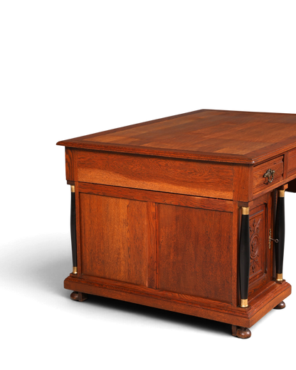 Traumhafter Gründerzeit Schreibtisch Jugendstil Bürotisch echt Holz Antik Office Desk
