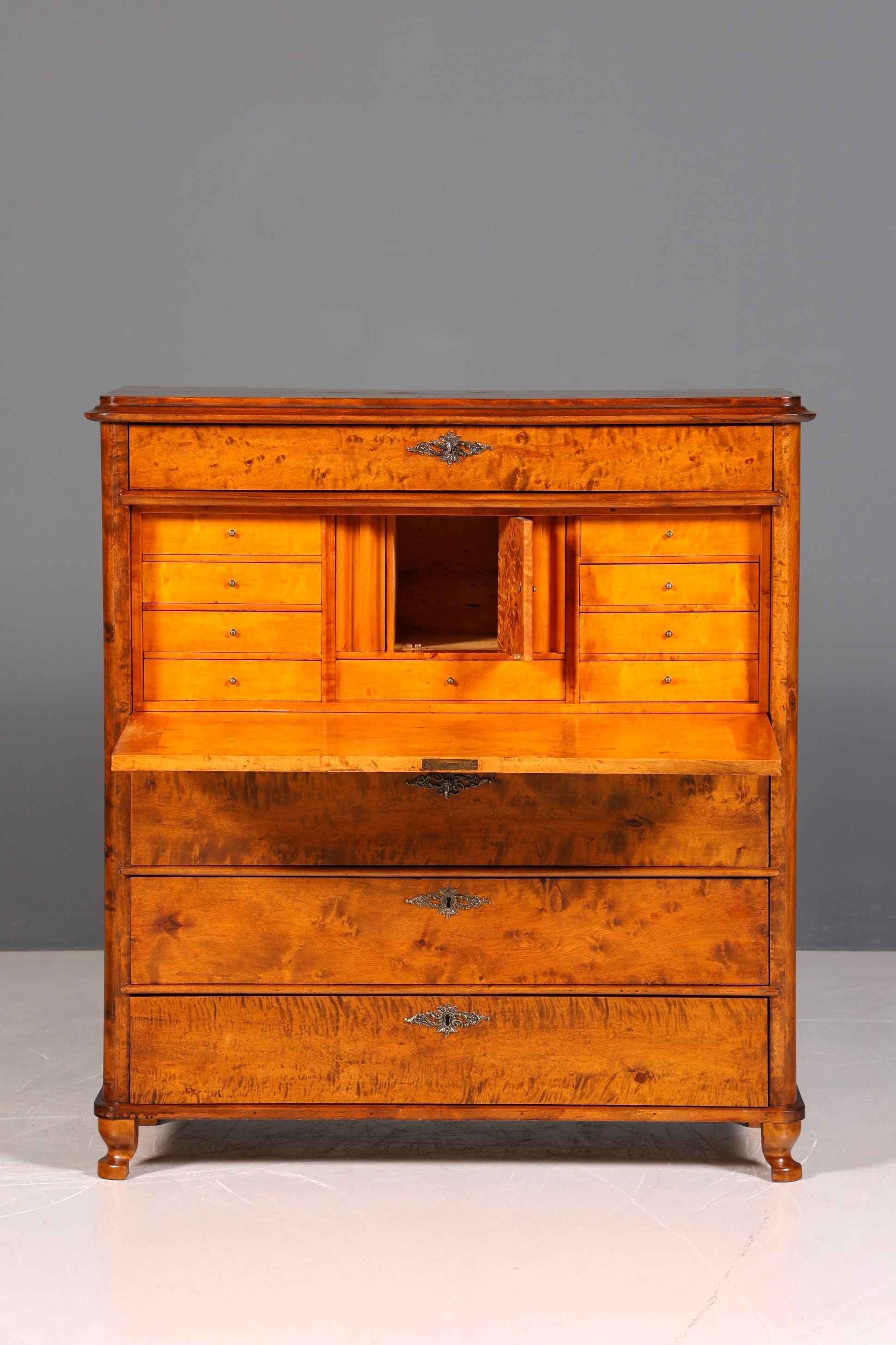 F878 Finish cm Wunderschöner Gründerzeit Sekretär Kommode Jugendstil Schubladenkommode Antik Vertiko