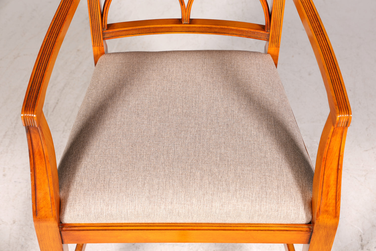 Beautiful Bevan Funell Chair Armchair English Yew Reprodux Antique Secretary Chair UK Upholstered Chair 1 of 2