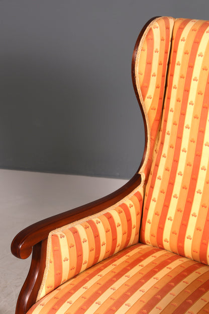 G013 Finish Ohrenbackensessel Biedermeier Englisch