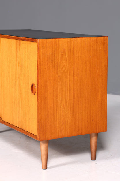 Traumhafter Mid Century Schrank Teak Holz Schiebetür Kommode Sideboard Flurschrank