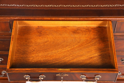 Wunderschöner Englischer Schreibtisch echt Lederauflage Bürotisch Antik Stil Office Desk