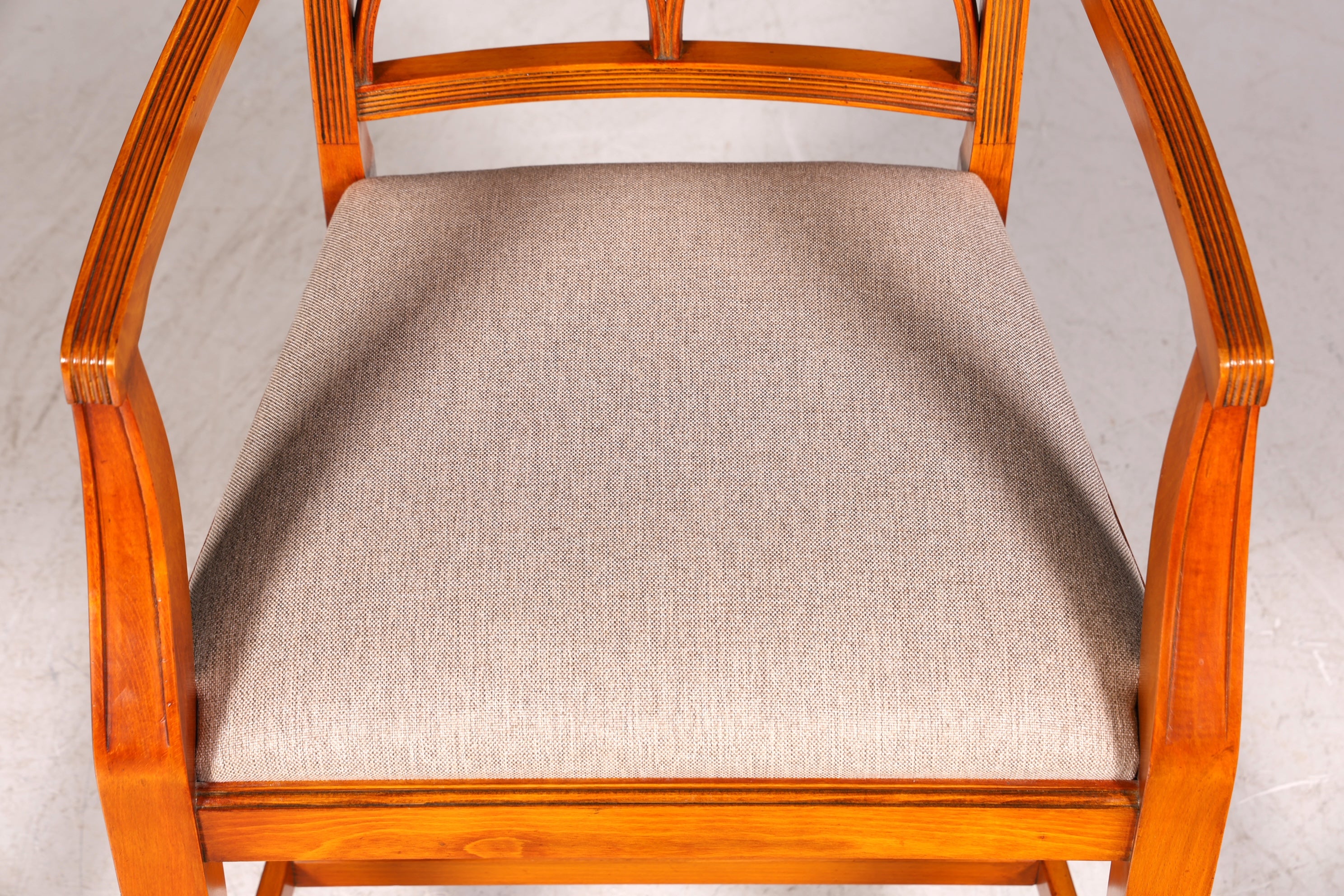 Beautiful Bevan Funell Chair Armchair English Yew Reprodux Antique Secretary Chair UK Upholstered Chair 2 of 2