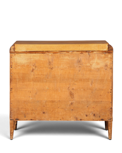 Hauptstadt Möblerei Biedermeier Kommode aus massivem Birkenholz, Rückansicht des antiken Sideboards um 1880