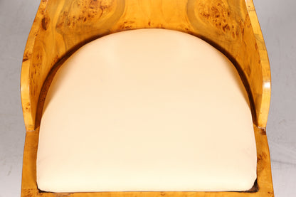 Stilvoller Art Deco Design Stuhl Biedermeier Stil Sekretär Stuhl Birke Esszimmer Stuhl 2 von 4