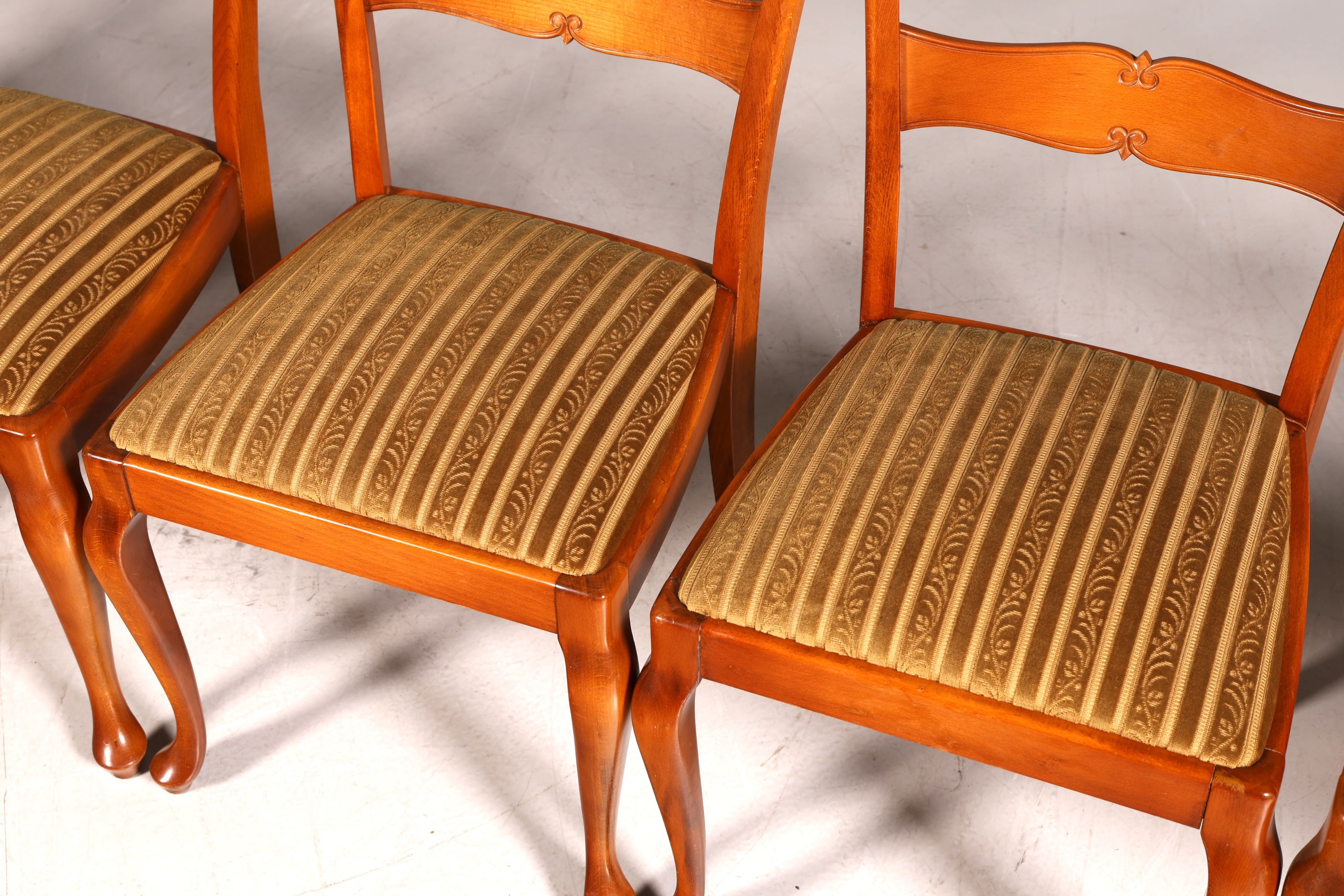 G367 Finish 6x Wunderschöne Chippendale Stühle Barock Stil Stuhlset Polsterstuhl Set Küchenstühle Esszimmer Stühle (Kopie)