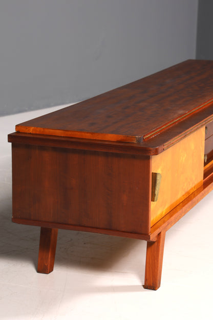 Mid Century Sideboard Vintage TV Kommode 60s Schiebetür Schrank Longboard Retro Lowboard