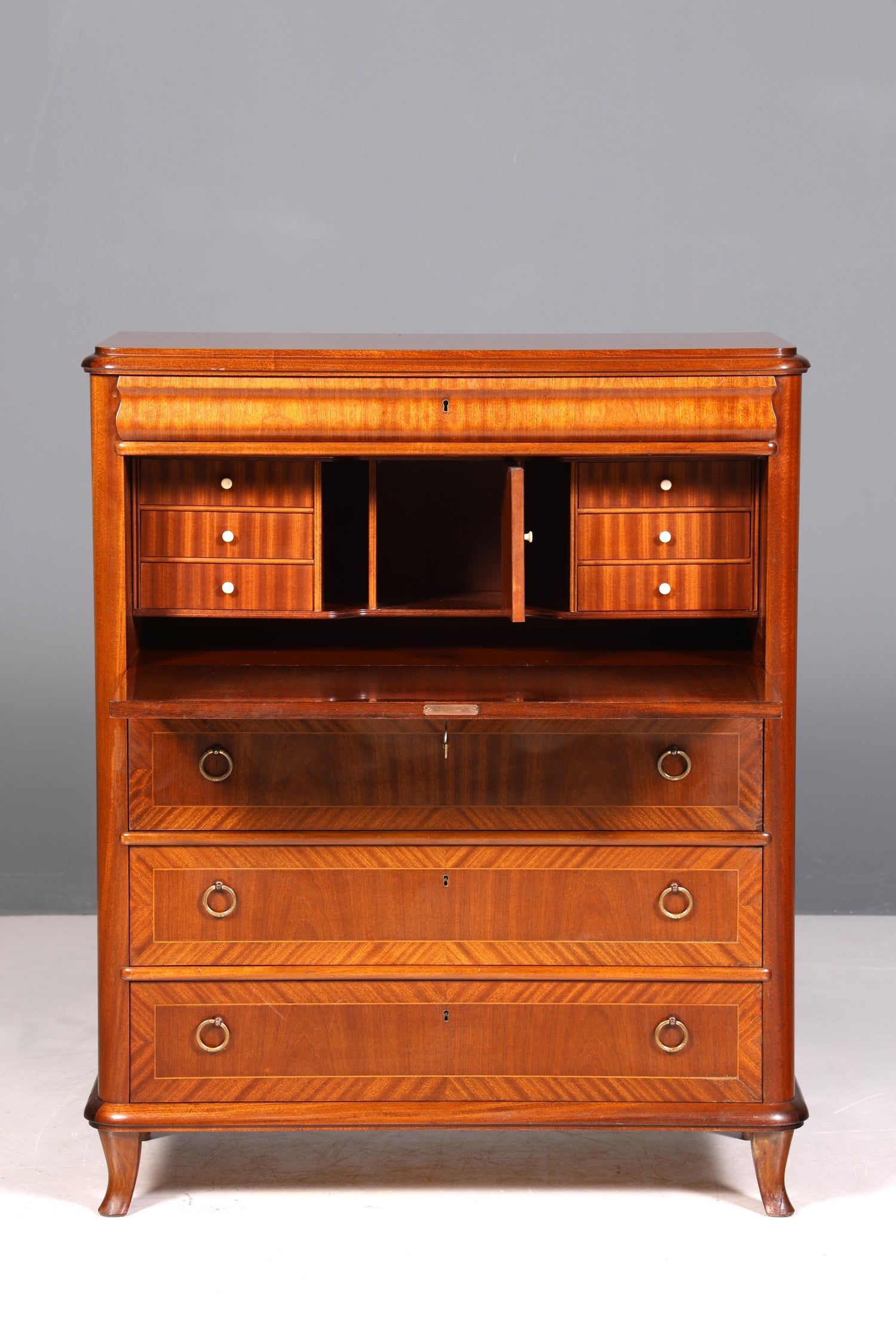 Wunderschöner Sekretär im Antik Stil Büro Kommode Art Deco Stil 50s Vertiko Schreibkommode Kommode