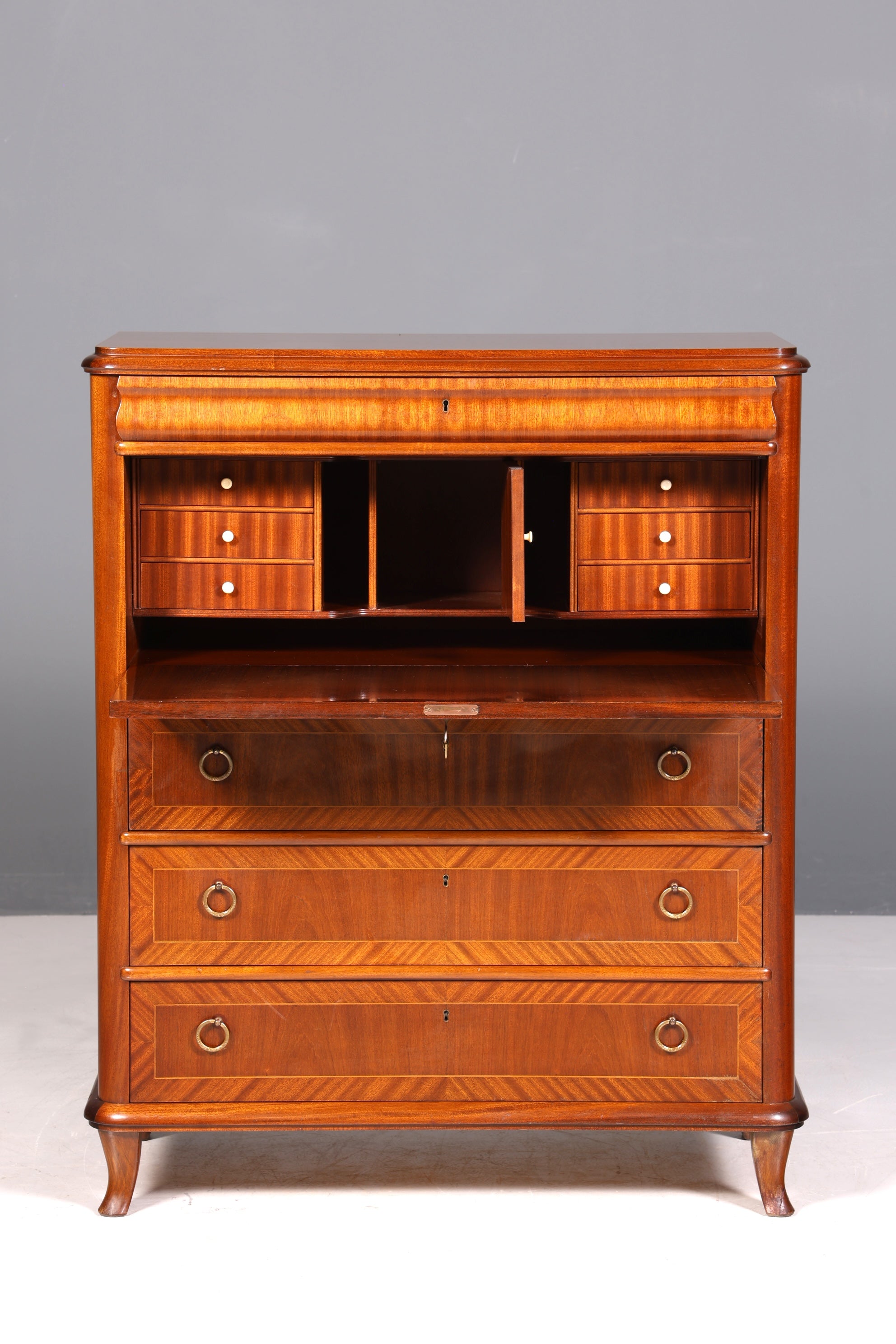 Wunderschöner Sekretär im Antik Stil Büro Kommode Art Deco Stil 50s Vertiko Schreibkommode Kommode