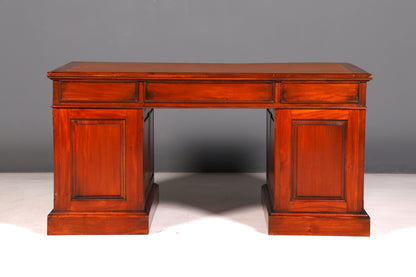 Wunderschöner Englischer Schreibtisch Mahagoni Bürotisch Antik Office Desk Partnerdesk Schreibtisch