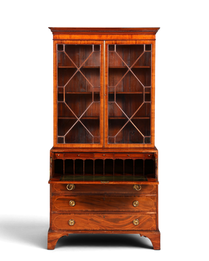 G785 Finish Wunderschöne Englische Vitrine Bibliothek Sekretär echt Holz Antik Schrank Regal (Kopie)