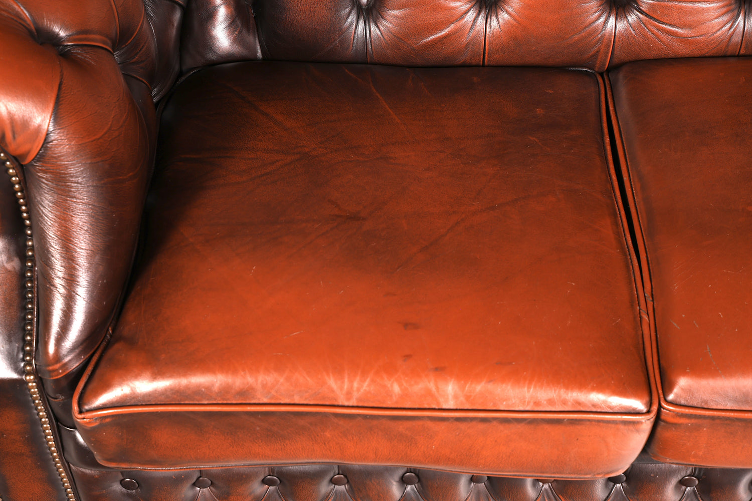 Wunderschöne Original Chesterfield Centurion 2-Sitzer Couch Echt Leder Sofa Englisch UK Antik Vintage