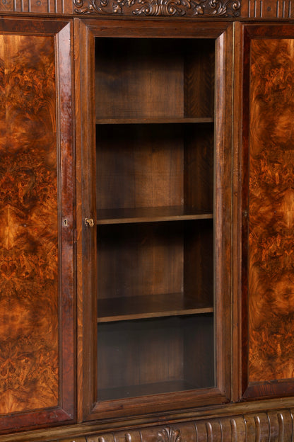 Beeindruckender Neorenaissance Bücherschrank Gründerzeit Vitrine Herrenzimmer Buffet Schrank Antik Massivholz