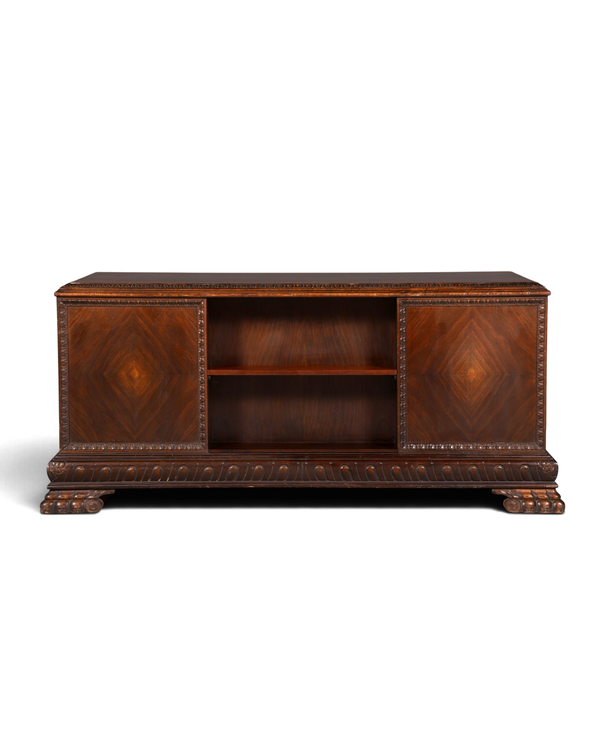Hauptstadt Möblerei Neorenaissance Sideboard aus massivem Holz mit aufwendigen Schnitzereien und dunklem Finish