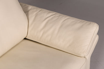 Wunderschönes Original Rolf Benz Sofa Modell 3300 Creme Echtleder 2-Sitzer Couch Designer Ledersofa