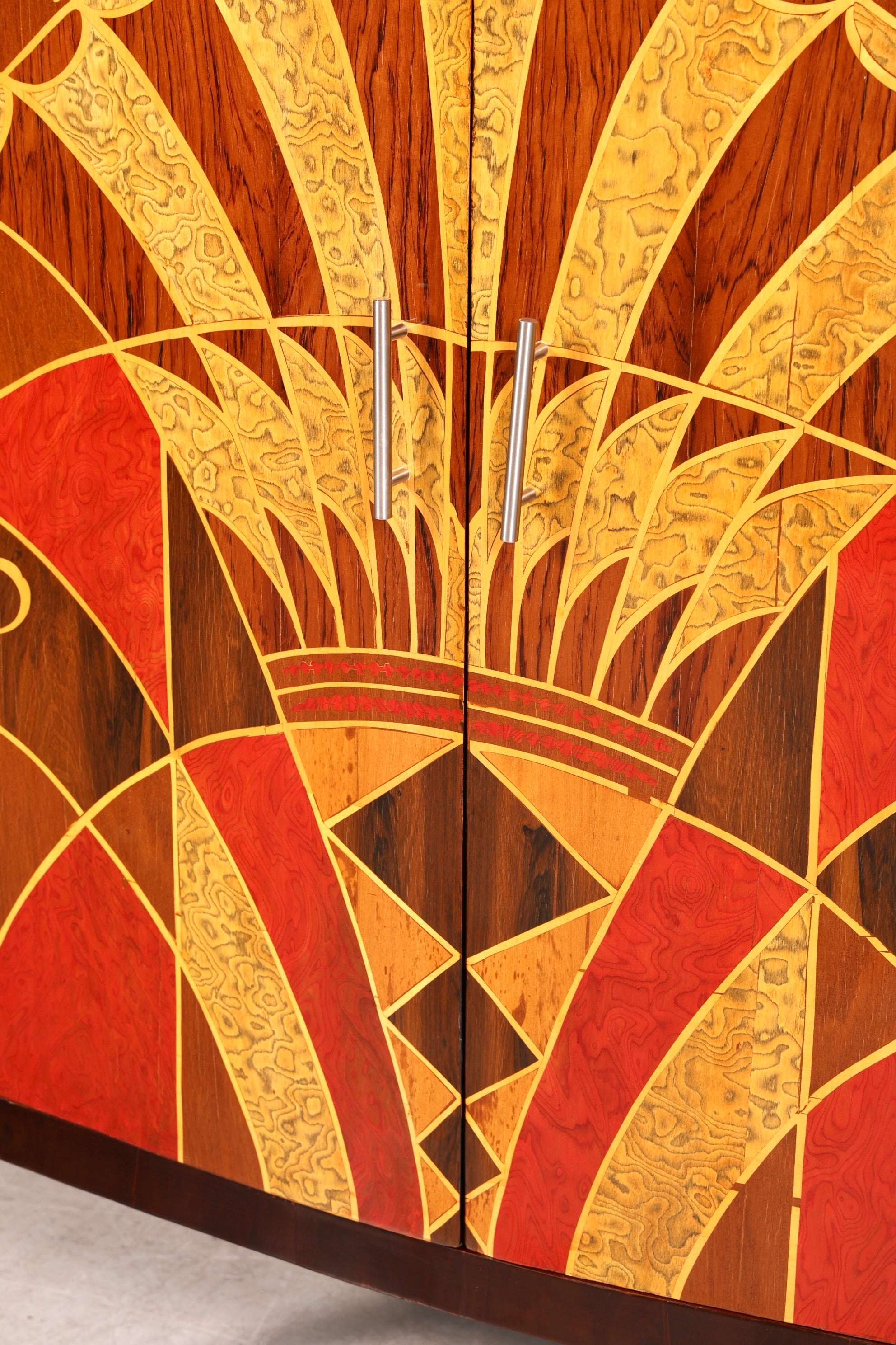 Traumhaftes Art Deco Design Highboard Schrank Kommode Wäscheschrank Vertiko Sun Cabinet