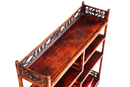 Wunderschönes kunstvolles Chinesisches Regal China Bücherregal Etagere Asia Buchablage