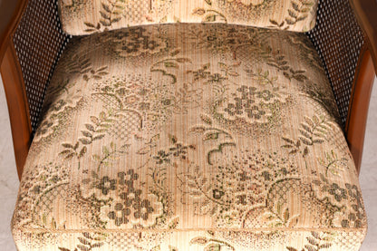 Stilvoller Chippendale Polstersessel Armlehnstuhl Antik Salon Wiener Geflecht Lesesessel Wohnzimmerstuhl