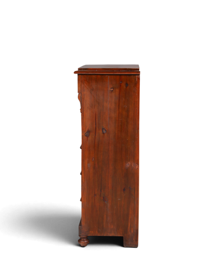 Hauptstadt Möblerei Gründerzeit antika masif ahşap sekreter komodin, 1890 yapımı, yan görünüm