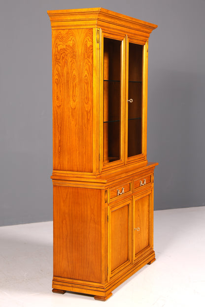 Traumhafte Original Selva Vitrine Villa Borghese Antik Massivholz Buffet Schrank Bibliothek Glasvitrine Made in Italy