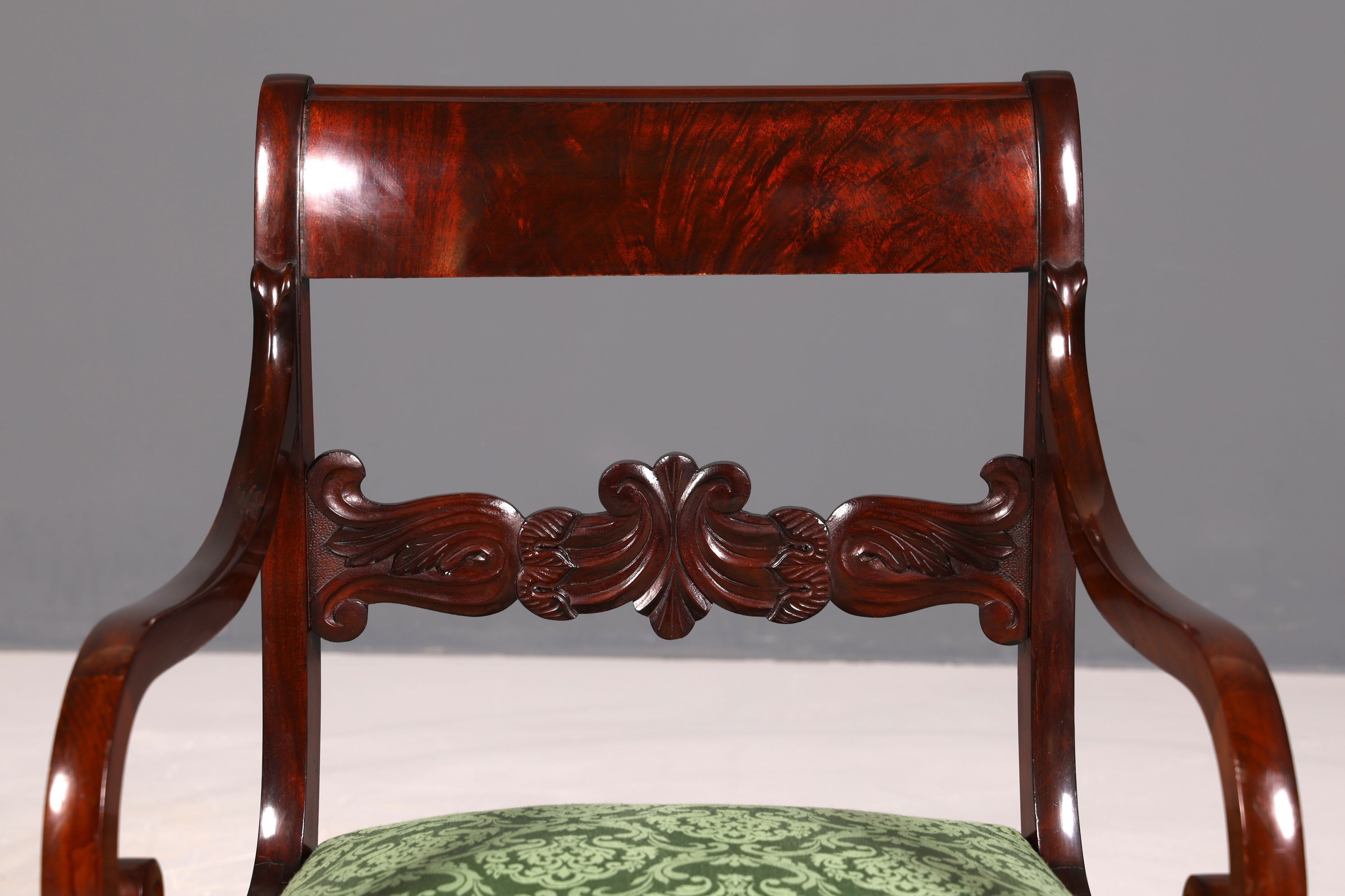 Wunderschöner Englischer Stuhl UK Küchenstuhl Antik Mahagoni Sekretär Stuhl Polsterstuhl 2 von 2