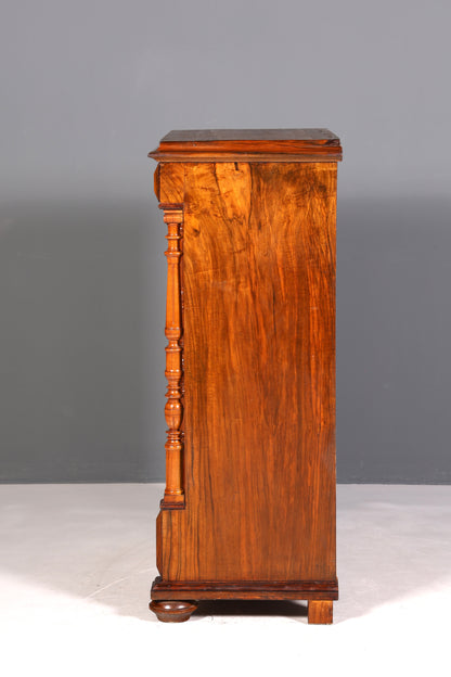 Traumhafter Gründerzeit Sekretär Vertiko Highboard Louis Philippe Kommode Sekretär Schrank um 1880