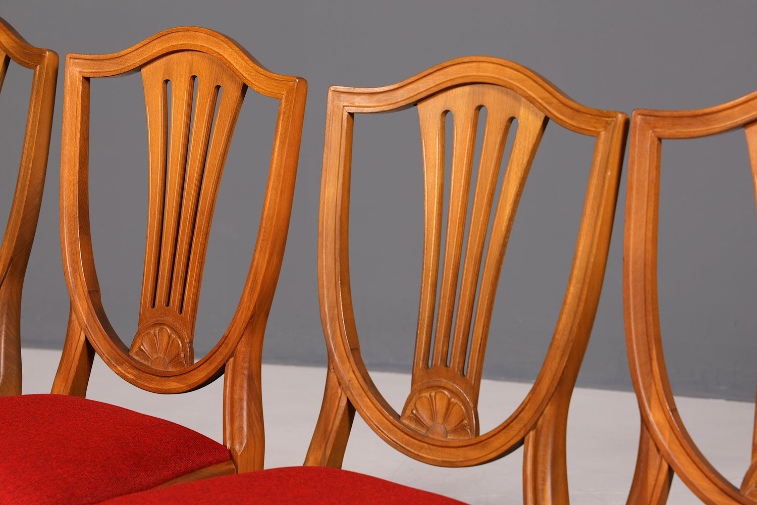 Wunderschöne 4er Set Englische Stühle Regency 60er Jahre Dining Chairs Antik Polsterstühle
