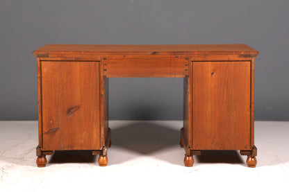 Wunderschöner Jugendstil Schreibtisch Eiche Holz Bürotisch Office Table Antik Vintage