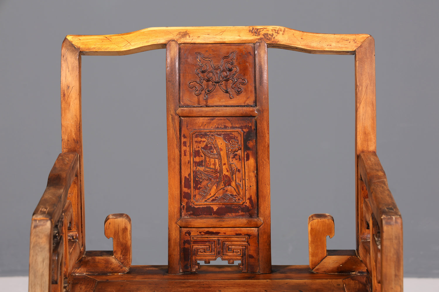 Wunderschöner Chinesischer Armlehnstuhl Stuhl China Ming Stil Qing Dynastie Holzstuhl Antik Asiatischer Sekretär Stuhl