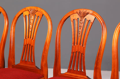 4x Edle Englische Stühle Englisch Dining Chairs Antik 60er Jahre Regency Küchenstühle Stuhlset