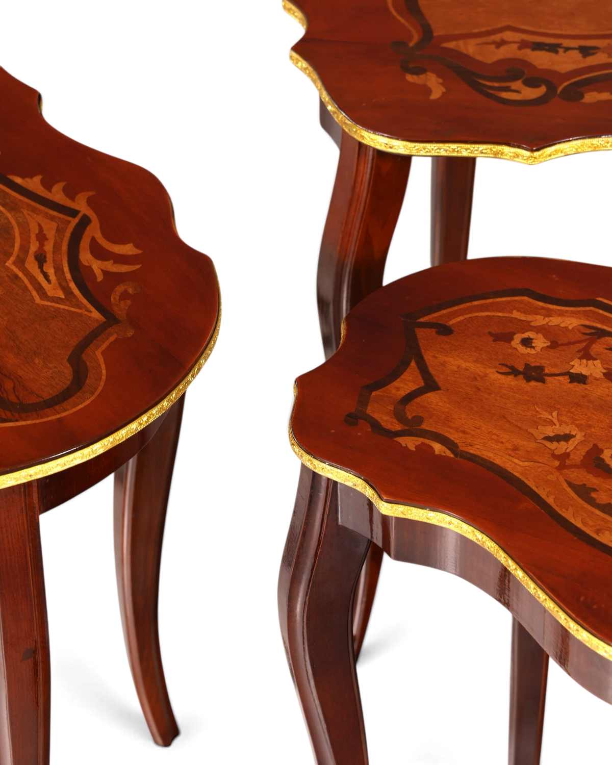 Traumhaftes Beistelltisch Set 3er Satz Barock Antik Barock Stil Tisch Set