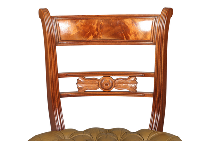 Wunderschöner Chesterfield Stuhl Anno Dom Sekretär Stuhl Englisch echt Leder Küchenstuhl 3 von 4